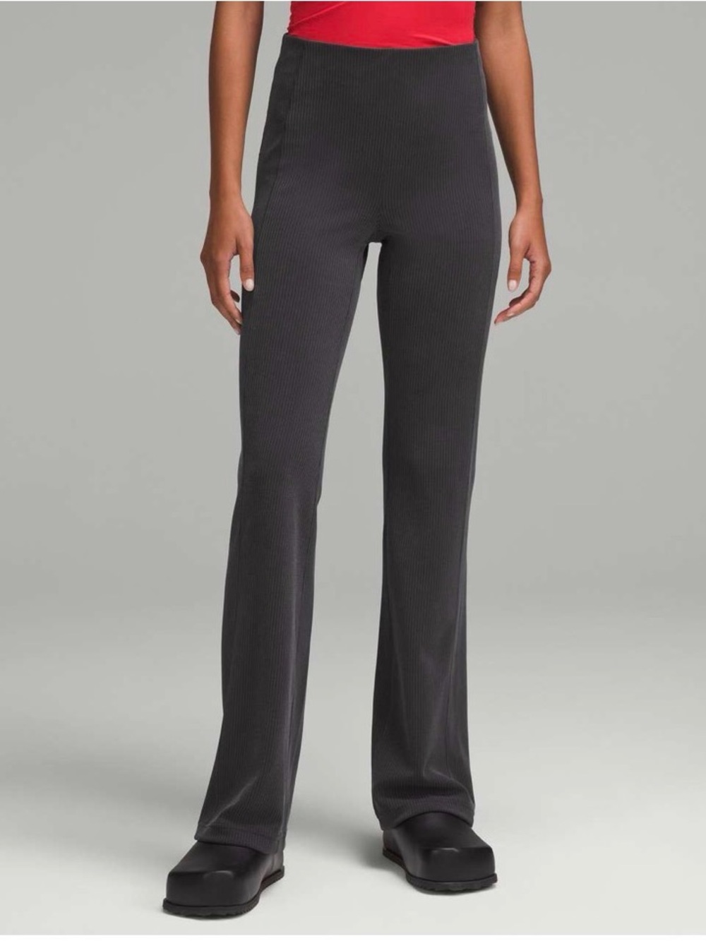 lululemon athletica Ribbed Softstreme Flared Pant*Tall in black